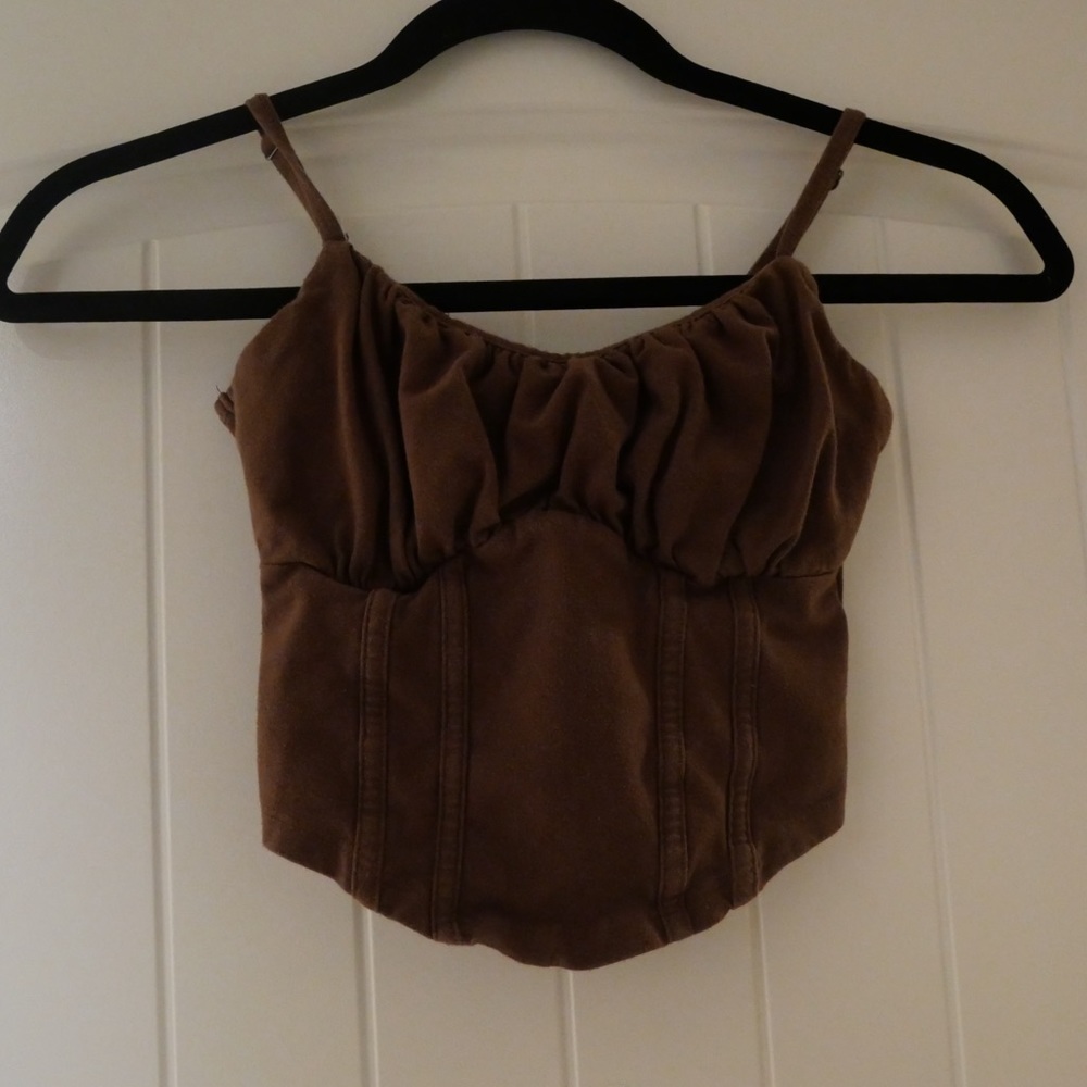 Hollister Corset Top Brown XS